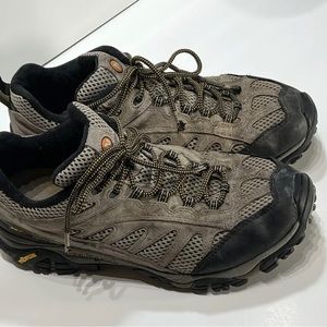 Merrell Mesa Ventilator 2 Walnut Leather Mesh Athletic Hiking Sneakers Mens 9.